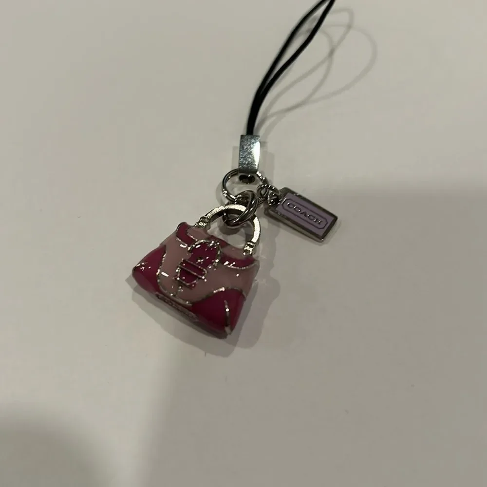 NWOT Vintage COACH Mini Purse Charm Lanyard Cell Phone Charm